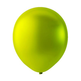 Appel groen kleurige ballonnen om te vullen met helium - Metallic - glans ballonnen - 30 cm - 5stk