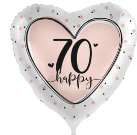 70 Happy Birthday - Hart Folie Ballon - 17 Inch/43cm