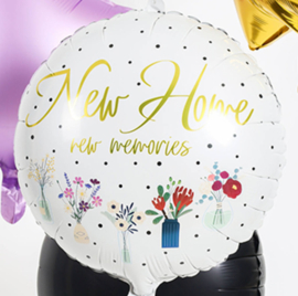 New Home New Memories- Rond Folie Ballon - 18Inch/45 cm