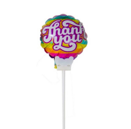 Thank You - div. kleuren - Small Folie Ballon incl. kaartje - 6 inch/ 15cm