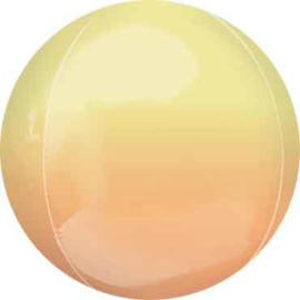 Geel / Oranje - Ronde Orbz Ballon -  15in/38cm