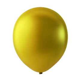 Gouden latex ballonnen om te vullen met helium - Metallic goud - glans ballonnen - 30cm - 5stk