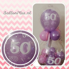 50 - Nummer - Doorzichtig - Latex ballon - 11 Inch/27,5cm