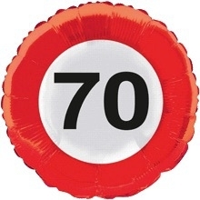 70 - Folie ballon - verkeersbord - 18 inch/45cm