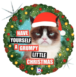 Have Yourself a Grumpy Little Christmas - Folie Ballon - 18 Inch/45cm