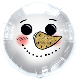 Sneeuwpop Hoofd - Folie ballon - 18 Inch/45 cm