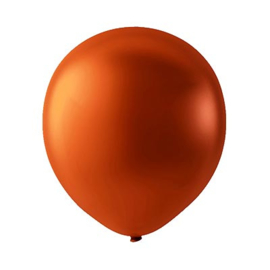 Koper kleurige latex ballonnen om te vullen met helium - Metallic koper - glans  ballonnen - 30 cm - 5stk