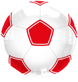 Voetbal - Folie Ballon - Rood/Wit - 17 inch/45cm