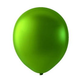 Groene latex ballonnen om te vullen met helium - Metallic Groen - glans ballonnen - 30 cm - 5stk