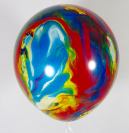 Marmer Ballonnen - Multi Color - Latex Ballon - 14 Inch / 35 cm - 5 st.