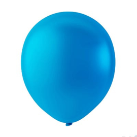 Blauwe ballonnen om te vullen met helium - Metallic - glans ballonnen - 30 cm - 5stk