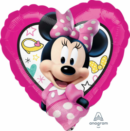 Disney - Minnie Mouse - Folie Ballon- Hart - 17Inch/43cm