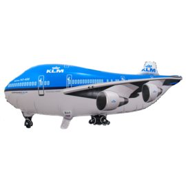 Vliegtuig - KLM - Boeing 747 - Folie Ballon - XXL - 95x45cm