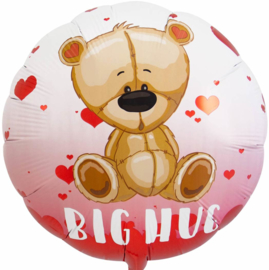 Big Hug - Lieve beer met hartjes - Folie Ballon - 18 Inch/ 45 cm