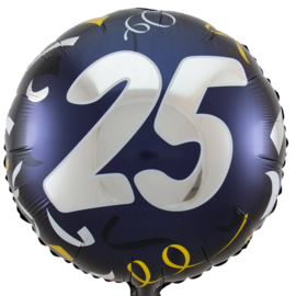 25- Zilver / Goud folie ballon - 18 Inch/45cm