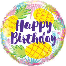 Happy Birthday - Ananas - Folie Ballon - 18 Inch/46 cm