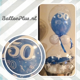 50 - nummer - div. kleuren - latex ballon - 11 inch/27,5cm