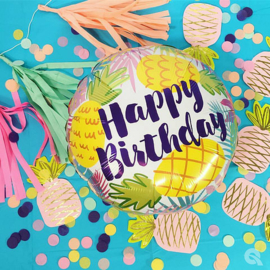 Happy Birthday - Ananas - Folie Ballon - 18 Inch/46 cm