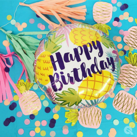 Happy Birthday - Ananas - Folie Ballon - 18 Inch/46 cm