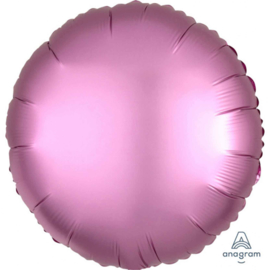 Rond - Satin Luxe Metallic Roze - Folie Ballon - 17 Inch/43 cm