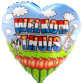 Welkom Thuis - Holland - Folie Ballon - 18 inch/45 cm + 29 Inch/74 cm