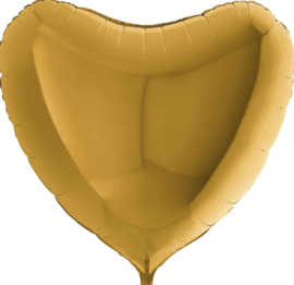 Hart - Goud -XXL Folie Ballon - 36 Inch/91cm