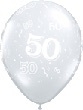 50 - Nummer - Doorzichtig - Latex ballon - 11 Inch/27,5cm