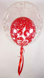 Decoratie Helium Ballon  - 16/15/60 - Harten-24 Inch/60cm