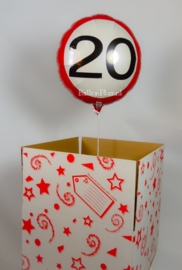 20 Folie ballon -  verkeersbord - 18 inch/45cm