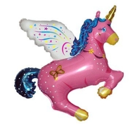 Eenhoorn / Unicorn  - Roze  - Folie Ballon - 24 Inch / 60 cm