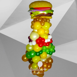 Ballonnen Pilaar -Thema - Hamburger -Food