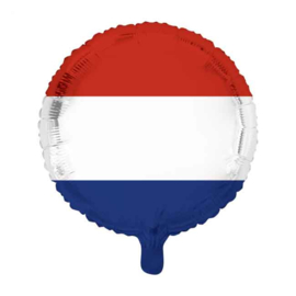 Nederlandse vlag - Rood, Wit, Blauw Folie ballon - 18 Inch/45cm