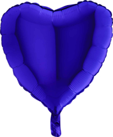 Hart - Blauw - Folie Ballon - 18 Inch/45 cm