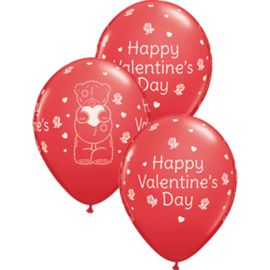 Happy Valentine's Day - Me to You Beer - Rood - LatexBallon - 11 Inch. / 27,5 cm - 5 st.