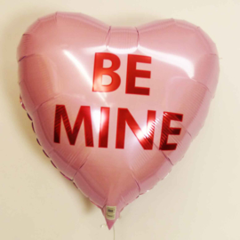 BE MINE - Roze - Hart Folie Ballon - 17 Inch/43 cm