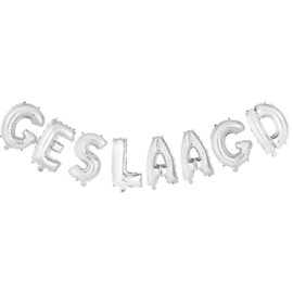 GESLAAGD -Folie - Letters  -ZILVER - 16 inch/41 cm
