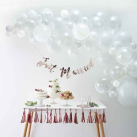 DIY: Witte Ballonnen Boog / Slinger Set - Pearl white, Witte Latex ballonnen - 70 st.