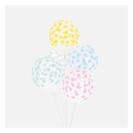 My Little Day - Confetti - Pastel Kleuren Geprint - Latex Ballon - 12 Inch. / 30 cm