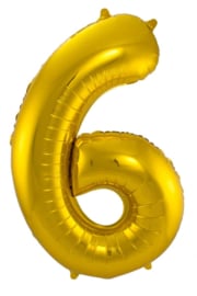 Cijfers - 1, 2, 3, 4, 5, 6, 7, 8, 9, 0 - Goud - XXL Folie Ballon - Nummer - 34inch./86cm