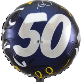 50 - Zilver / Goud folie ballon - 18 Inch/45cm