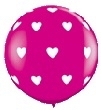 Hartjes - Fuchia - Latex ballon - 11 Inch /27,5cm - 5 st.