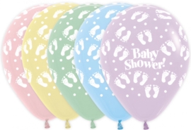 Baby Shower! - Baby voetjes - Div. Kleuren - Latex ballonnen - 12 Inch / 30 cm