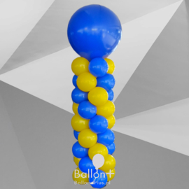 Ballonnen Pilaar - Classic - Blauw / Geel