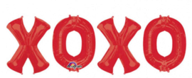 XOXO - Rood- tekst ballon - Folie Ballonnen slinger - 33 Inch/ 83 cm