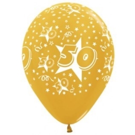 50 - Jaar Getrouwd - Gouden Huwelijk  - Latex ballon - 12 Inch / 30 cm