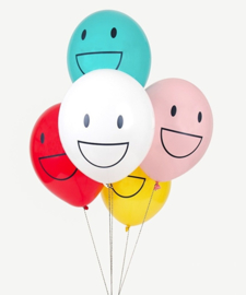 My Little Day - Happy Faces - Vrolijke gezichten - div. Kleuren  - Latex Ballon - 12 Inch. / 30 cm