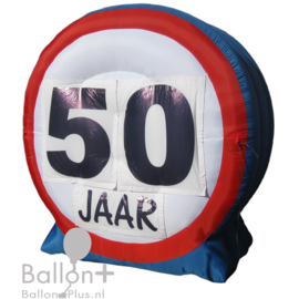 Verkeersbord, alle leeftijden mogelijk om de maken, 16, 18 ,21 ,30 ,40, 50, 60, 65, 70, 75, 80, 85,  90, 95