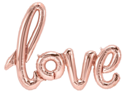 Love ballon - Rose Goud - Handgeschreven - Tekst  Folie Ballon -NorthStar - 40 Inch  - 102 cm ( lucht)
