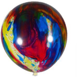 Marmer Ballonnen - Multi Color - Latex Ballon - 14 Inch / 35 cm - 5 st.