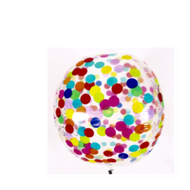 Happy New Year - Confetti print -Div. kleuren - Folie ballon - 15 X 16 Inch / 38 X 40 cm